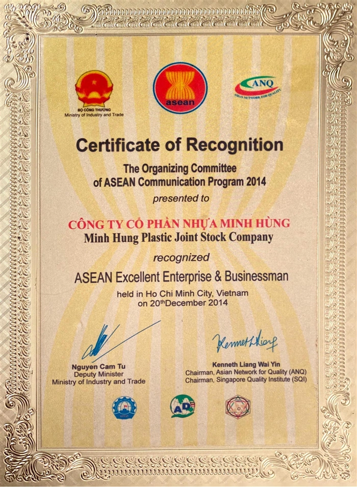 Giấy chứng nhận và giải thưởng của Minh Hùng