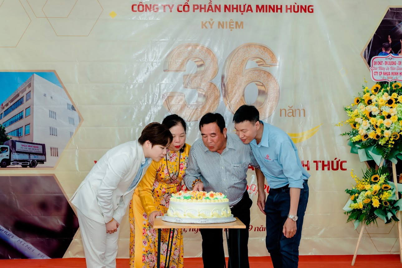Công ty Cổ phần Nhựa Minh Hùng kỷ niệm 36 năm “Vượt gian nan - Đập tan thách thức” (17/09/1987 – 17/09/2023).